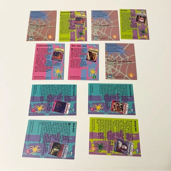 Vintage 1996 Topps Goosebumps Trading Cards Lot - R.L. Stine 90s - Picture 7 of 14